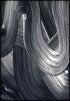 Pinselstrich nach links, echtes Silber-Poster